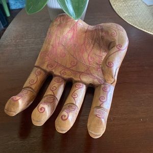 Large Carved Wood Hand Indonesia